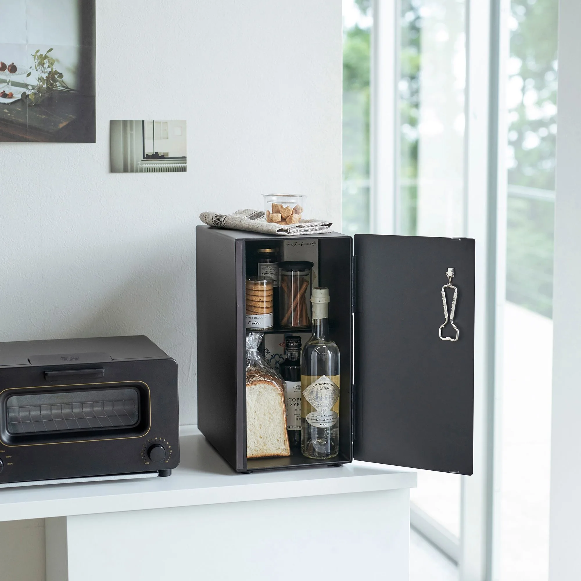 Tower Bread Box Tall Black Kitchen Warehouse™